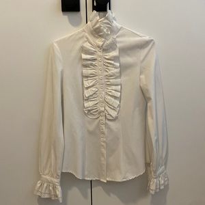 Blingor White Button Up Shirt - Size: L